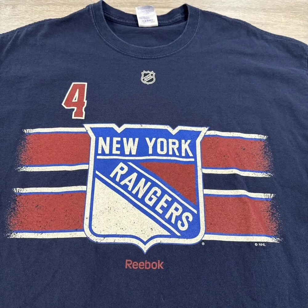 Michael Del Zotto Shirt New York Rangers NHL Reebok MSG Exclusive Men’s Blue XL